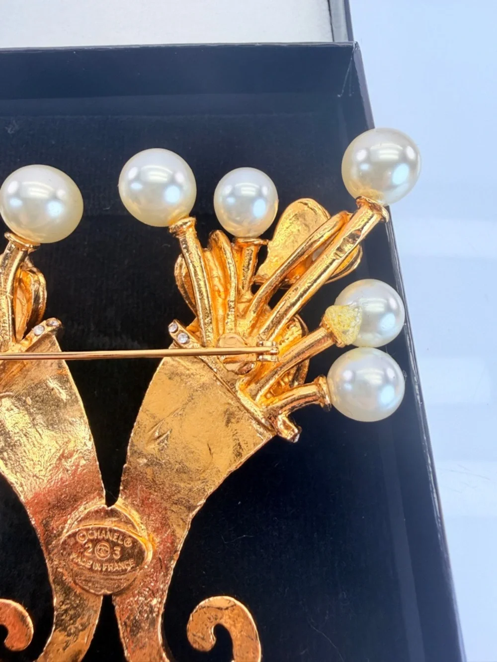 Vintage CHANEL Cornucopia Pearl Brooch Collectors Piece